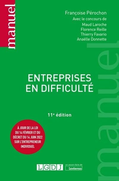 Couverture ENTREPRISES EN DIFFICULTE 11°ED. - Perochon (Broché) - ISBN 9782275045320