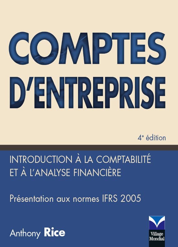 Couverture COMPTES D'ENTREPRISE - Rice (Broché) - ISBN 9782744061721