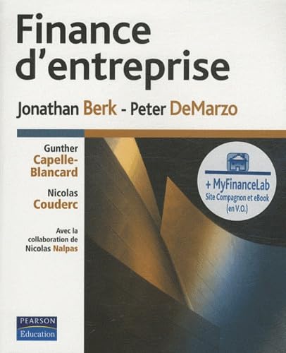 Couverture FINANCE D'ENTREPRISE + MYFINANCELAB STUD (Broché) - ISBN 9782744079351
