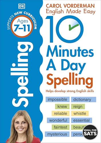 Couverture 10 MINUTES A DAY SPELLING AGES 7-11 (KEY STAGE 2) (Mass Market Paperback) - ISBN 9780241466797