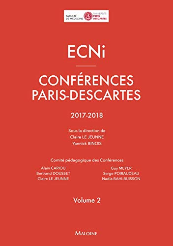 Couverture ECNI - CONFERENCES PARIS-DESCARTES VOL 2 (2017-2018) (Broché) - ISBN 9782224035754