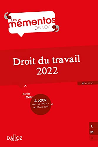 Couverture DROIT DU TRAVAIL 2022 - Coeuret & Lieutier (Broché) - ISBN 9782247208333