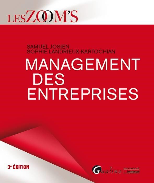 Couverture MANAGEMENT DES ENTREPRISES 3°ED - Josien & Landrieux-Kartochian (Broché) - ISBN 9782297066433