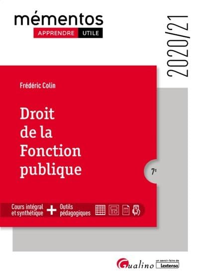 Couverture DROIT DE LA FONCTION PUBLIQUE 2020/21 - Colin (Broché) - ISBN 9782297090964