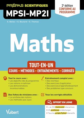 Couverture MATHEMATIQUES MPSI-MP2I - TOUT-EN-UN - Thomas/Bellec (Broché) - ISBN 9782311221428