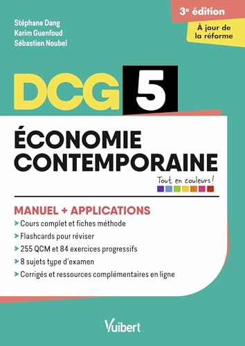 Couverture DCG 5 ECONOMIE CONTEMPORAINE MANUEL ET APPLICATIONS (Broché) - ISBN 9782311414448