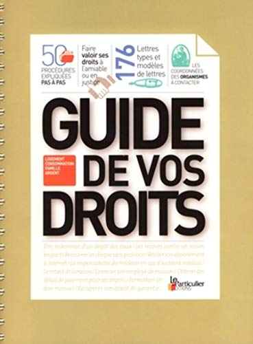 Couverture GUIDE DE VOS DROITS (Broché) - ISBN 9782357310063