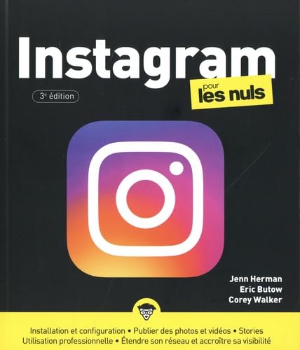 Couverture INSTAGRAM POUR LES NULS - Herman (Broché) - ISBN 9782412080030