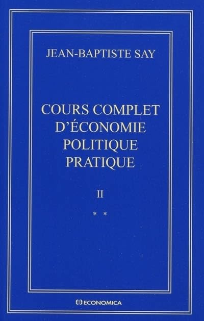 Couverture COURS COMPLET D'ECONOMIE EN 2 TOMES - Say (Broché) - ISBN 9782717857702