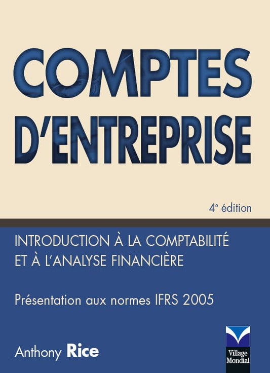 Couverture COMPTES D'ENTREPRISE - Rice (Broché) - ISBN 9782744061721