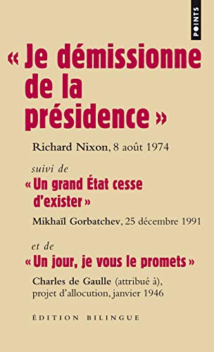 Couverture JE DEMISSIONNE DE LA PRESIDENCE (Poche) - ISBN 9782757819975