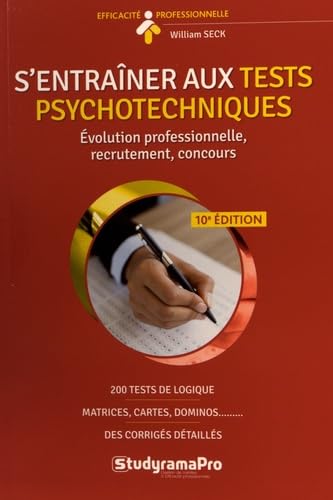 Couverture S'ENTRAINER AUX TESTS PSYCHOTECHNIQUES (Trade Paperback) - ISBN 9782759050956