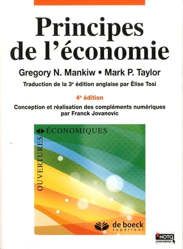 Couverture PRINCIPES DE L'ECONOMIE 4°ED. - Gregory Et All (Broché) - ISBN 9782804193065