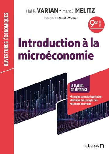 Couverture INTRODUCTION A LA MICROECONOMIE - Varian/Melitz (Trade Paperback) - ISBN 9782807321410