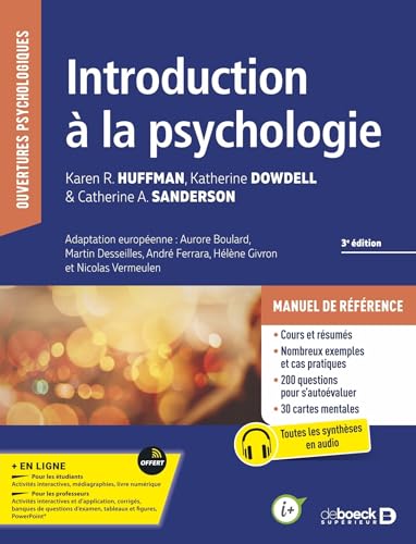 Couverture INTRODUCTION A LA PSYCHOLOGIE - Huffman/Dowdell (Trade Paperback) - ISBN 9782807361478