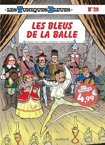 Couverture LES TUNIQUES BLEUES - TOME 28 - LES BLEUS DE LA BALLE - Cauvin/Lambil (Poche) - ISBN 9782808514354
