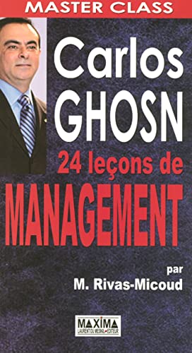Couverture 24 LECONS DE MANAGEMENT - Ghosn (Broché) - ISBN 9782840015055