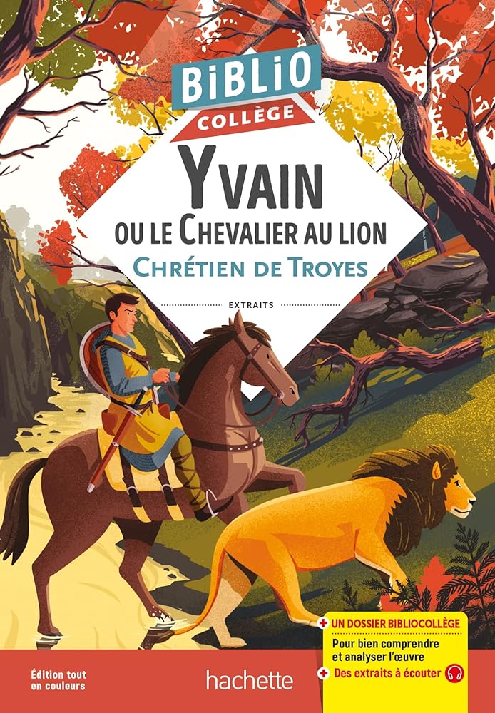 Bibliocollège - Yvain ou le Chevalier au lion, Chrétien de Troyes cover image